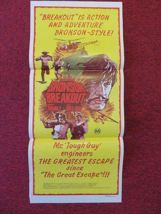 BREAKOUT FOLDED AUSTRALIAN DAYBILL POSTER CHARLES BRONSON ROBERT DUVALL 1975 Movie posters