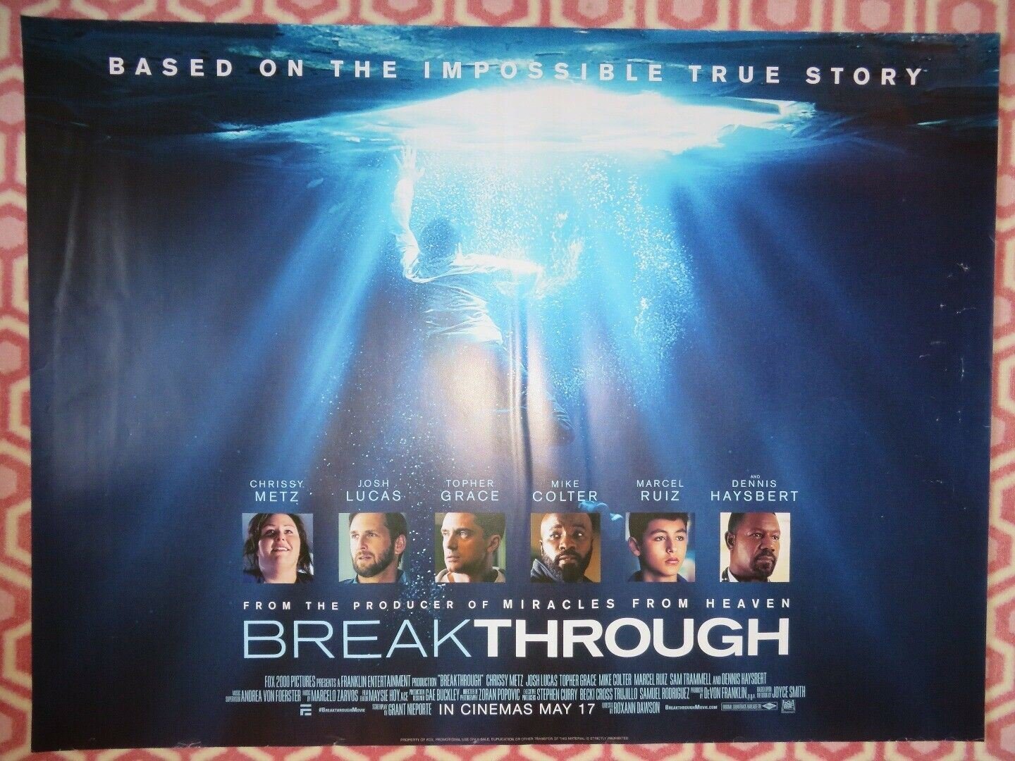 BREAKTHROUGH BRITISH QUAD (30"x 40") ROLLED POSTER CHRISSY METZ JOSH LUCAS Movie posters