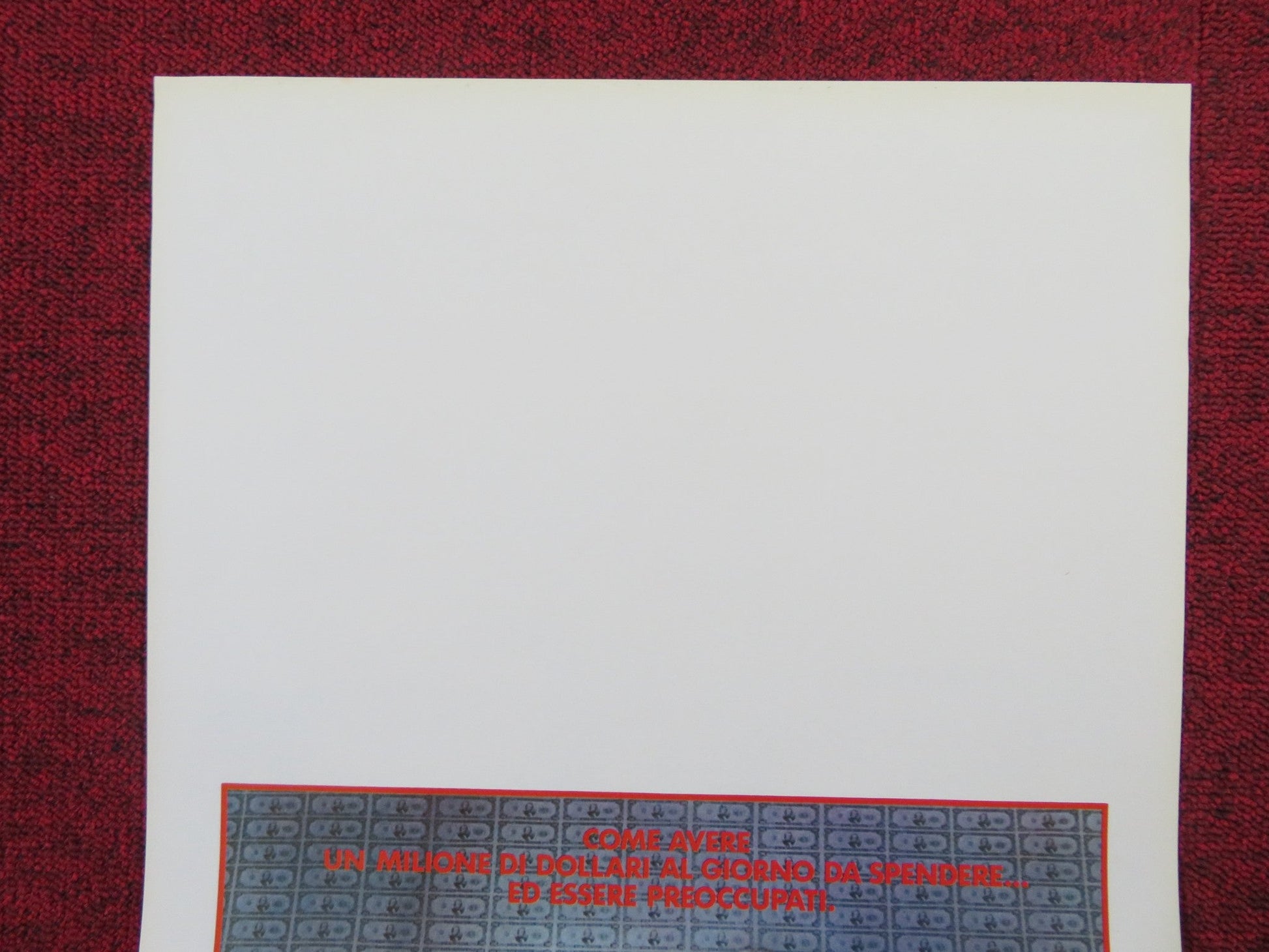 BREWSTER'S MILLIONS ITALIAN LOCANDINA POSTER RICHARD PRYOR JOHN CANDY 1985 Rendezvous Cinema Movie posters