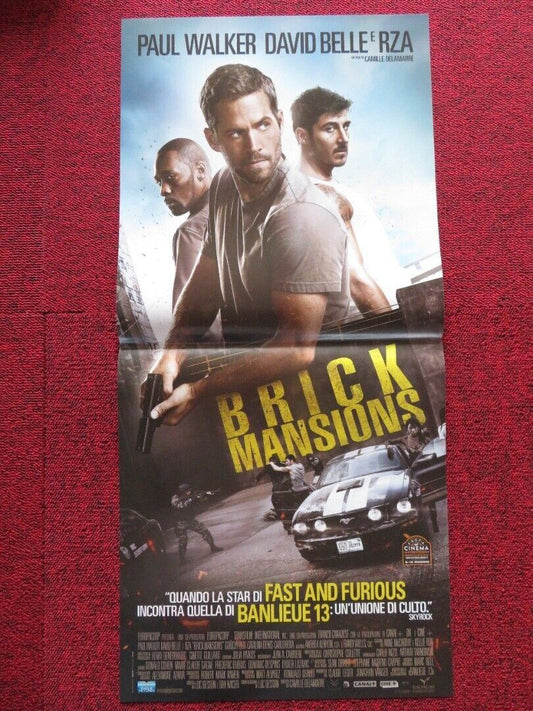 BRICK MANSIONS ITALIAN LOCANDINA (27"x12.5") POSTER PAUL WALKER DAVID BELLE 2013 Movie posters
