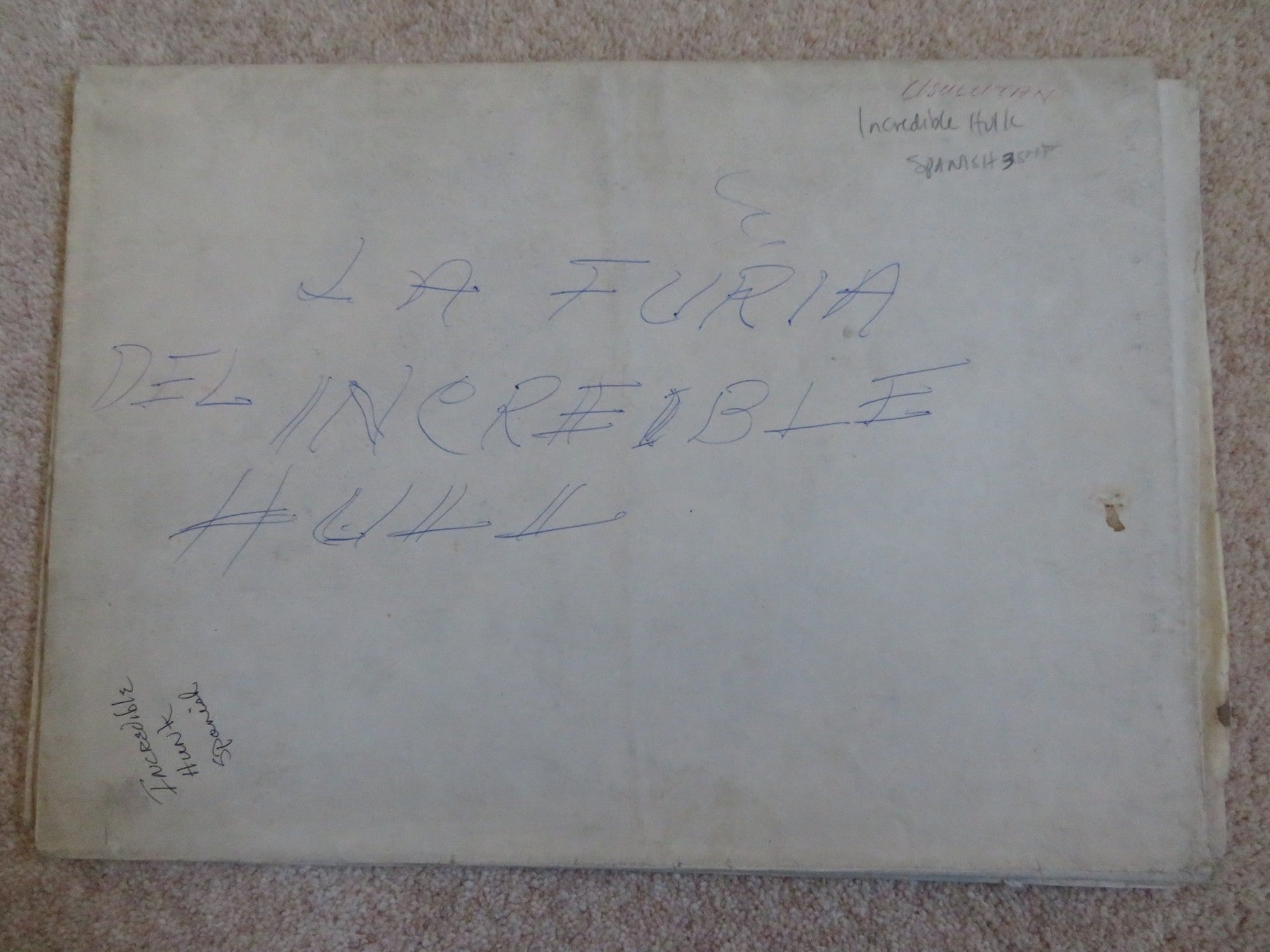 BRIDE OF THE INCREDIBLE HULK ITALIAN 2 FOGLIO POSTER LOU FERRIGNO B. BIXBY 1981 Rendezvous Cinema Movie posters