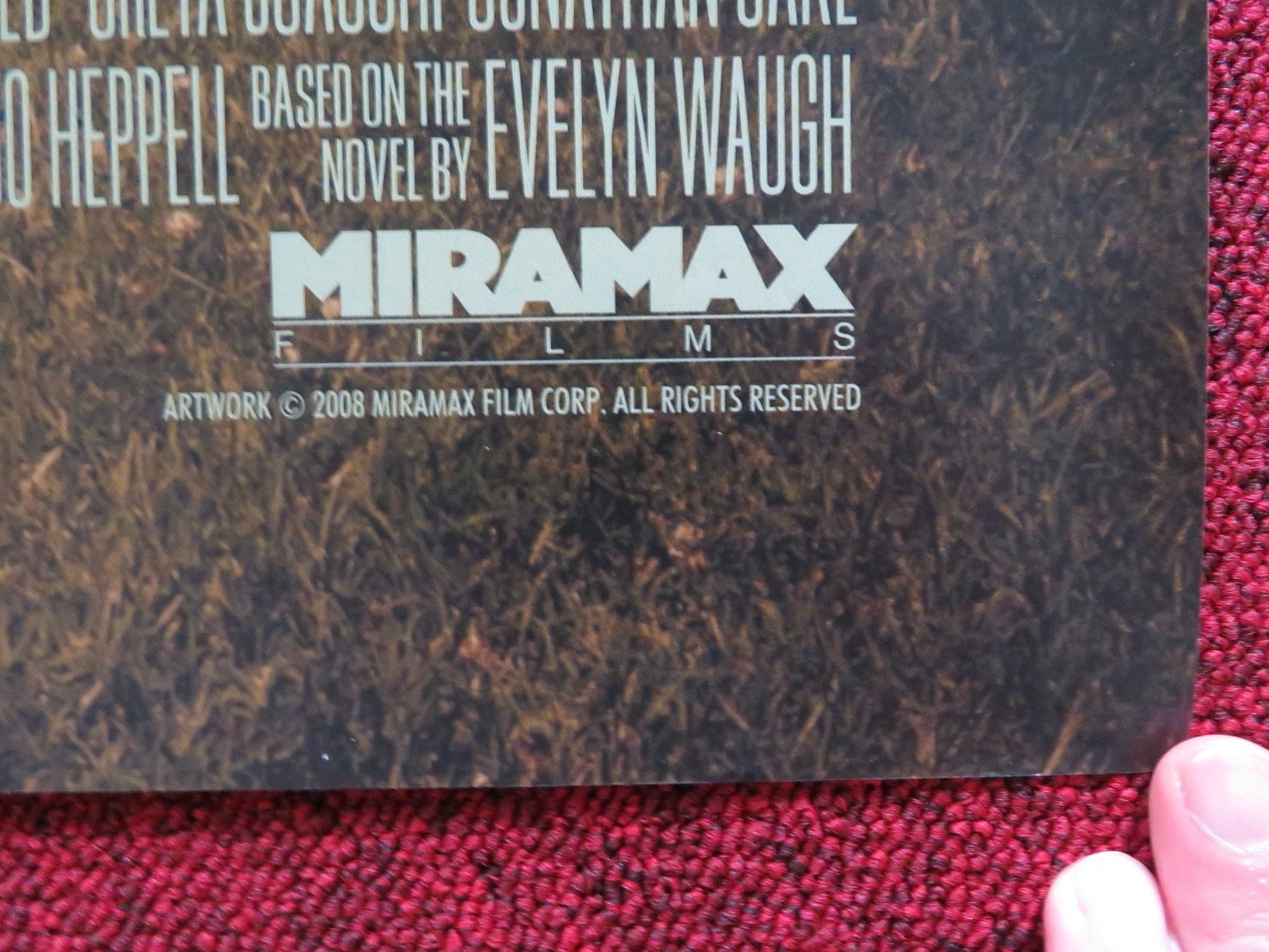 BRIDESHEAD REVISITED UK QUAD (30"x 40") ROLLED POSTER MATTHEW GOODE 2008 Rendezvous Cinema Movie posters