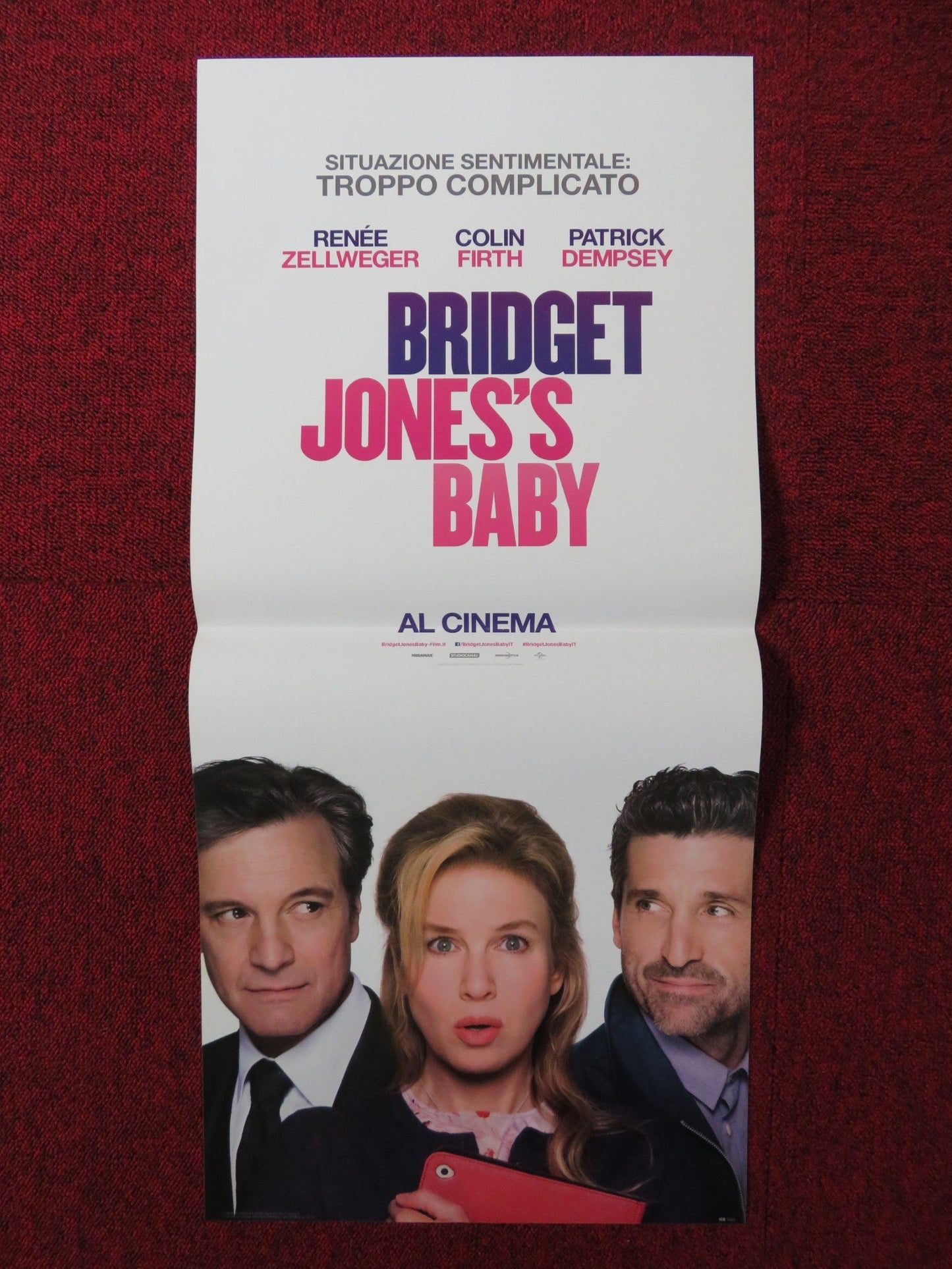 BRIDGET JONES'S BABY ITALIAN LOCANDINA POSTER RENEE ZELLWEGER COLIN FIRTH 2016 Rendezvous Cinema Movie posters