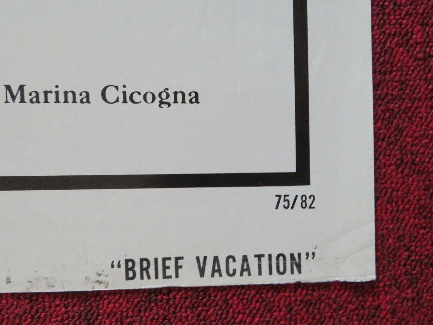 BRIEF VACATION FOLDED US ONE SHEET POSTER FLORINDA BOLKAN RENATO SALVATORI 1973 Movie posters