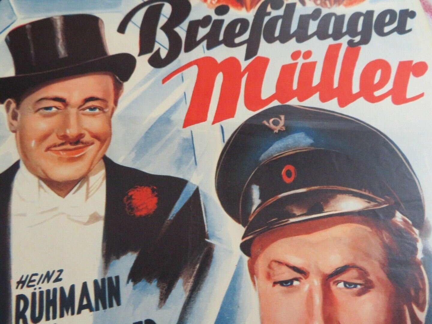 BRIEFDRAGER MULLER / Mailman Mueller BELGIUM (21.5"x 14") POSTER H.RUHMANN 1953 Movie posters