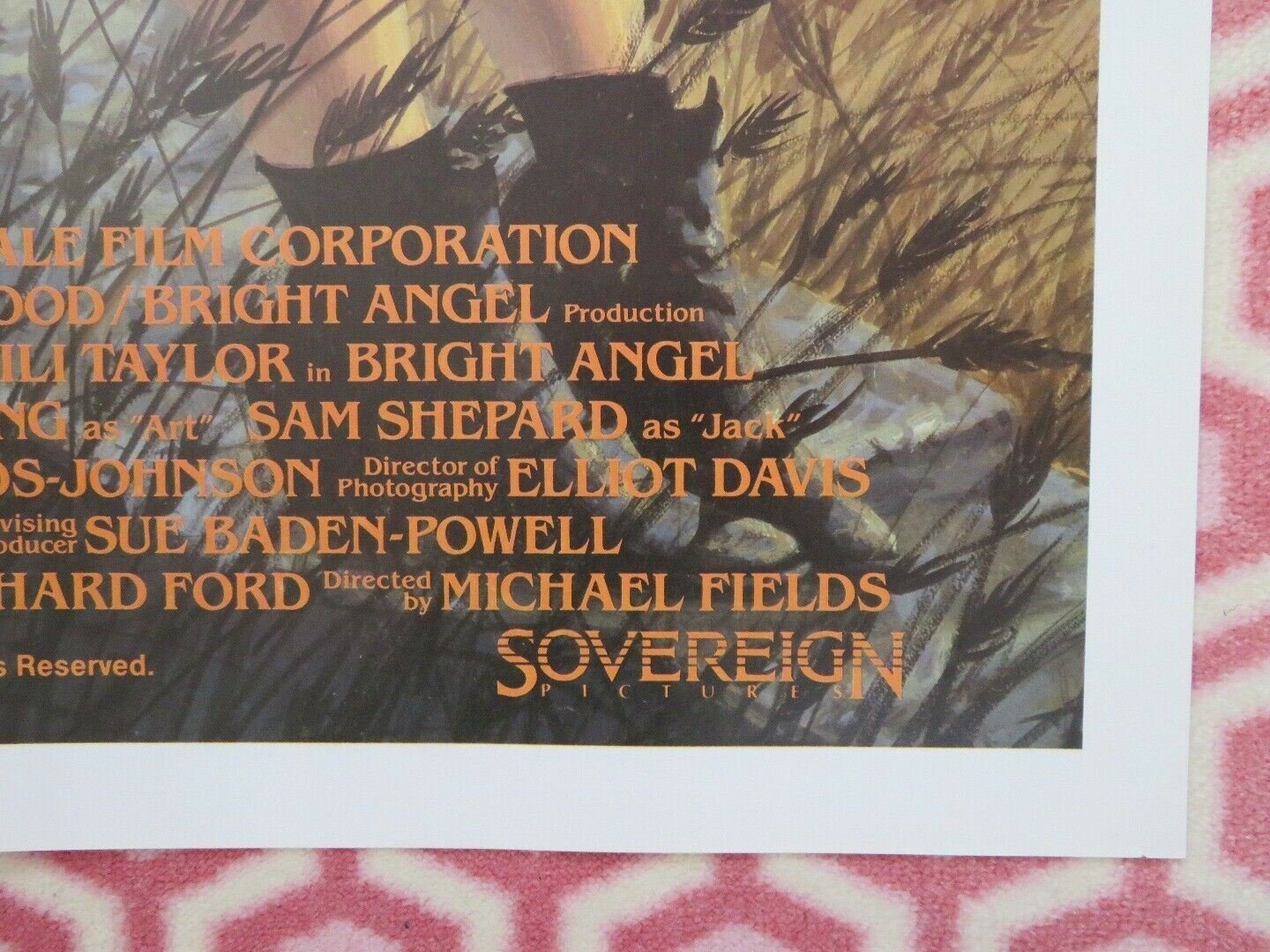 BRIGHT ANGEL FOLDED US ONE SHEET POSTER LILI TAYLOR BILL PULLMAN 1990 Movie posters