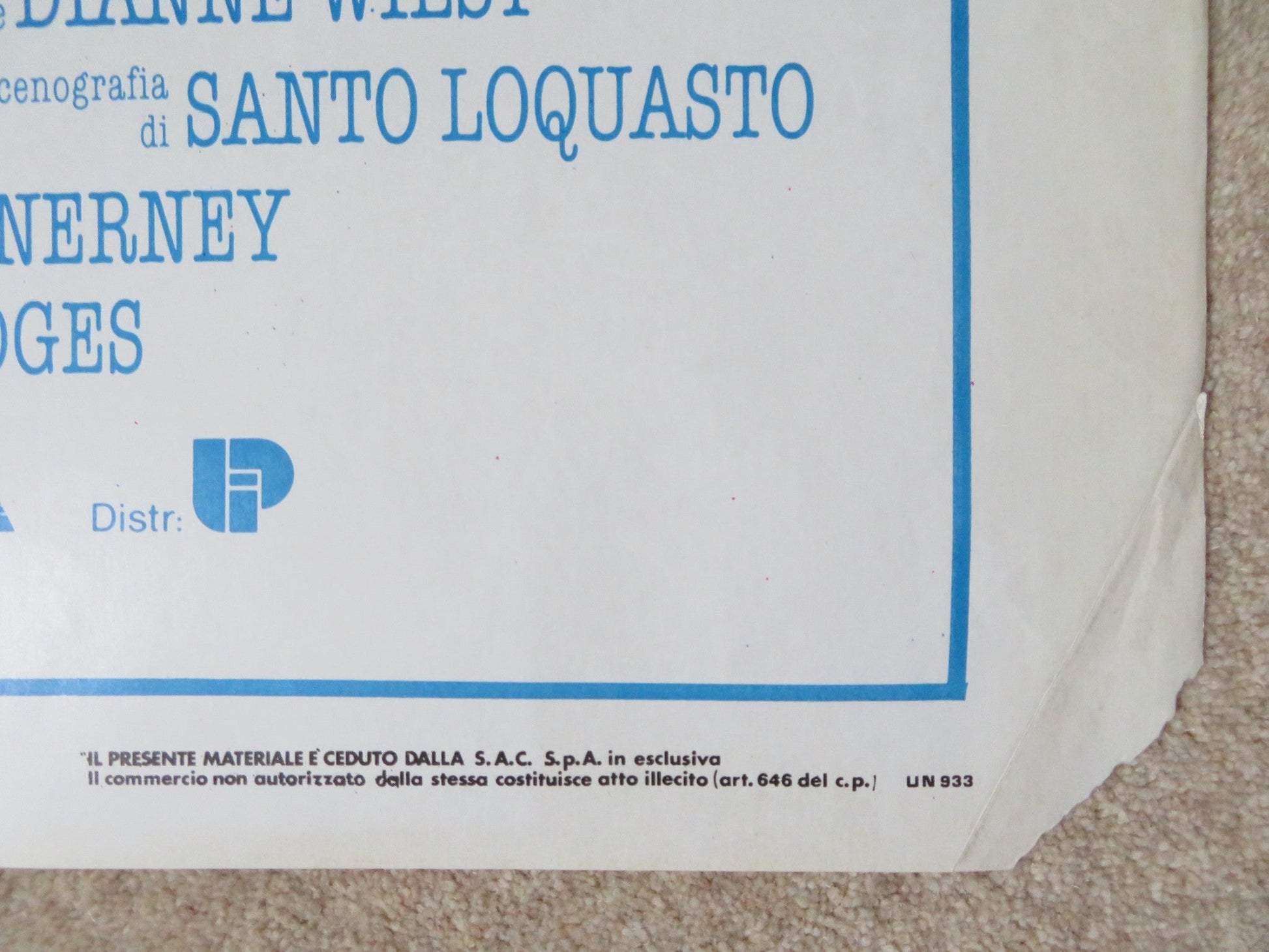 BRIGHT LIGHTS, BIG CITY ITALIAN 2 FOGLIO POSTER MICHAEL J. FOX 1988 Rendezvous Cinema Movie posters