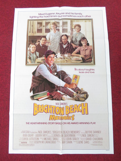 BRIGHTON BEACH MEMOIRS FOLDED US ONE SHEET POSTER JONATHAN SILVERMAN 1986 Rendezvous Cinema Movie posters