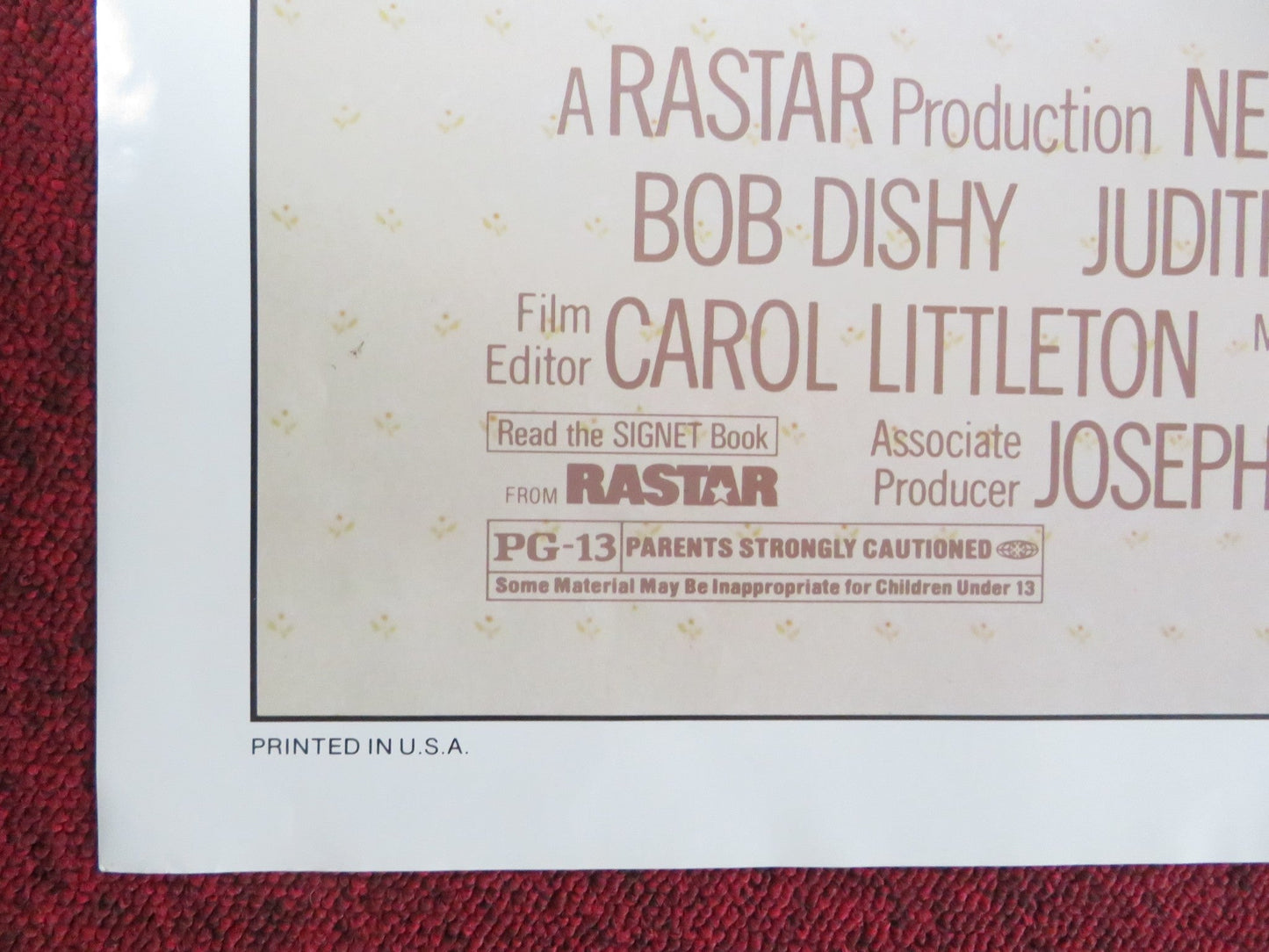 BRIGHTON BEACH MEMOIRS FOLDED US ONE SHEET POSTER JONATHAN SILVERMAN 1986 Rendezvous Cinema Movie posters