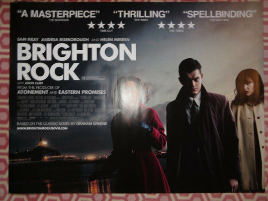 BRIGHTON ROCK QUAD (30"x 40") ROLLED POSTER SAM RILEY HELEN MIRREN 2010 Rendezvous Cinema Movie posters