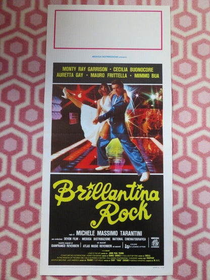 BRILLANTINA ROCK ITALIAN LOCANDINA (27.5"x13") POSTER MONTY RAY GARRISON 1979 Movie posters