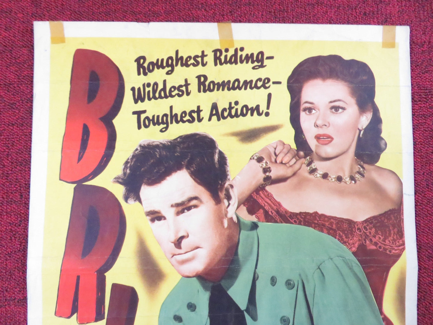 BRIMSTONE US INSERT (14"x 36") POSTER ROD CAMERON ADRIAN BOOTH 1949 Rendezvous Cinema Movie posters