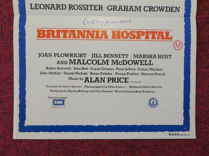 BRITANNINA HOSPITAL FOLDED AUSTRALIAN DAYBILL POSTER LEONARD ROSSITER 1982 - Rendezvous Cinema