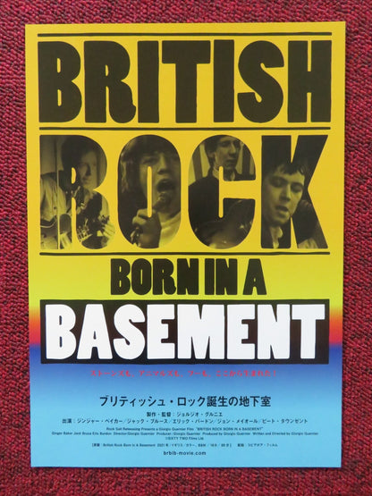 BRITISH ROCK BORN IN A BASEMENT JAPANESE CHIRASHI (B5) POSTER TOWNSHEND 2021 Rendezvous Cinema Movie posters