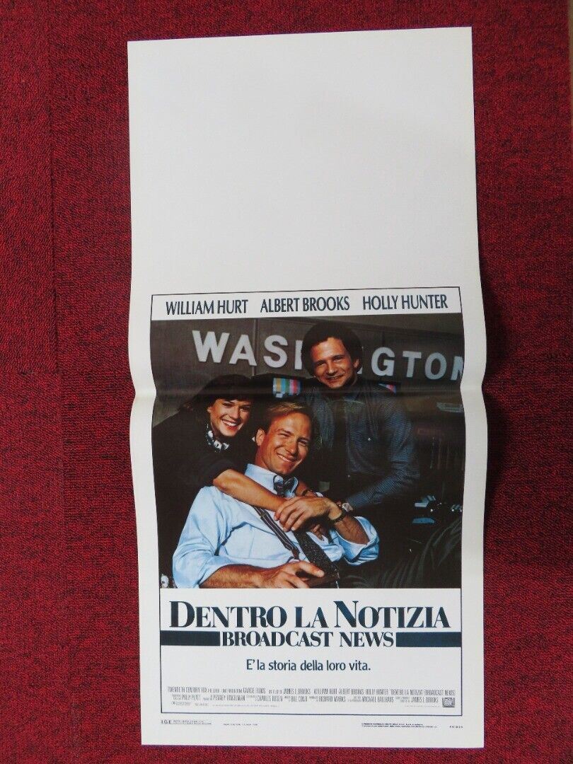 BROADCAST NEWS ITALIAN LOCANDINA (27.5"x13") POSTER WILLIAM HURT 1988 Movie posters
