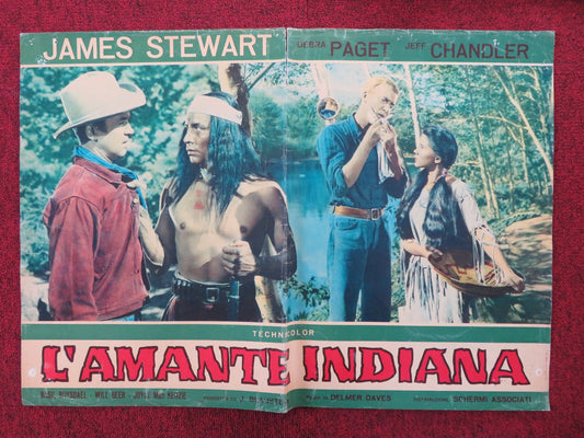 BROKEN ARROW - A ITALIAN FOTOBUSTA POSTER JAMES STEWART DEBRA PAGET 1964 Rendezvous Cinema Movie posters