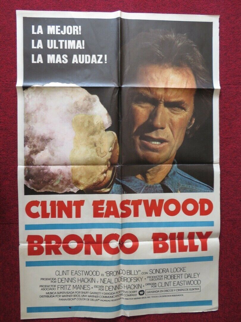 BRONCO BILLY SPANISH ONE SHEET FOLDED POSTER CLINT EASTWOOD SONDRA LOCKE 1980 Movie posters