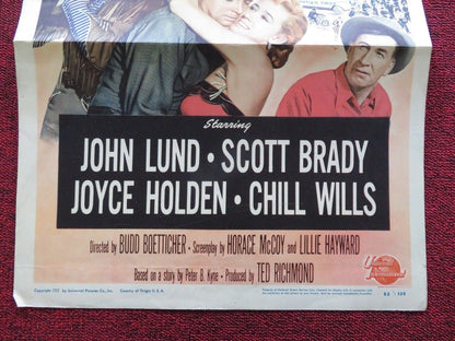 BRONCO BUSTER FOLDED US INSERT (14"x 36") POSTER JOHN LUND SCOTT BRADY 1952 Movie posters