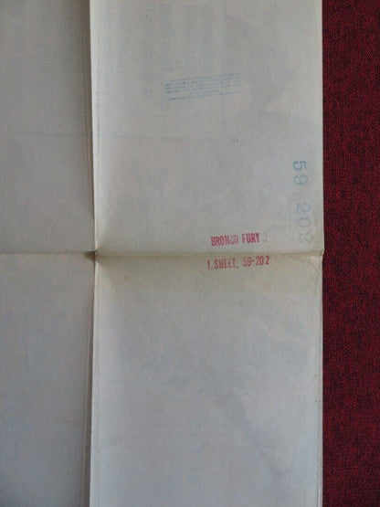 BRONCO FURY US ONE SHEET POSTER CHILL WILLS 1959 - Rendezvous Cinema