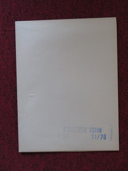 BROTHER JOHN FOLDED US ONE SHEET POSTER SIDNEY POITIER WILL GEER 1971 Rendezvous Cinema Movie posters