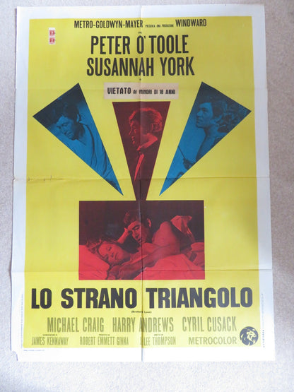 BROTHERLY LOVE ITALIAN 2 FOGLIO POSTER PETER O'TOOLE SUSANNAH YORK 1970 Rendezvous Cinema Movie posters