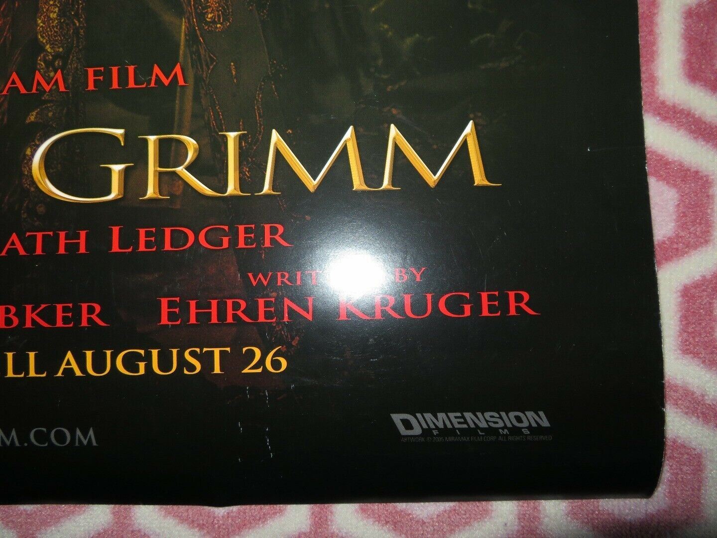BROTHERS GRIMM ONE SHEET ROLLED POSTER JANNA RUST TERRY GILLIAM 2005 Movie posters