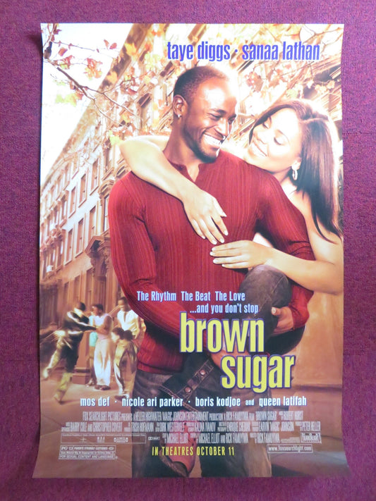 BROWN SUGAR US ONE SHEET ROLLED POSTER TAYE DIGGS SANAA LATHAN 2002 Rendezvous Cinema Movie posters