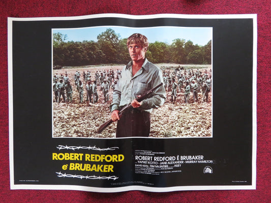 BRUBAKER - C ITALIAN FOTOBUSTA POSTER ROBERT REDFORD YAPHET KOTTO 1980 Rendezvous Cinema Movie posters