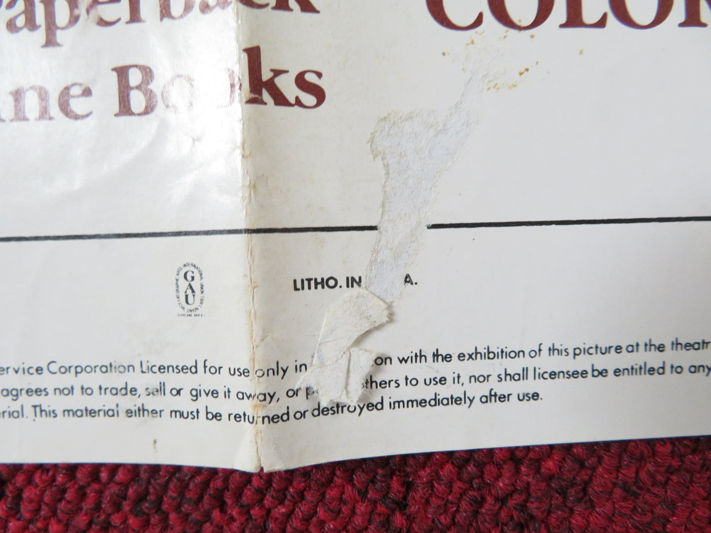 BRUBAKER FOLDED US ONE SHEET POSTER ROBERT REDFORD YAPHET KOTTO 1980 Rendezvous Cinema Movie posters