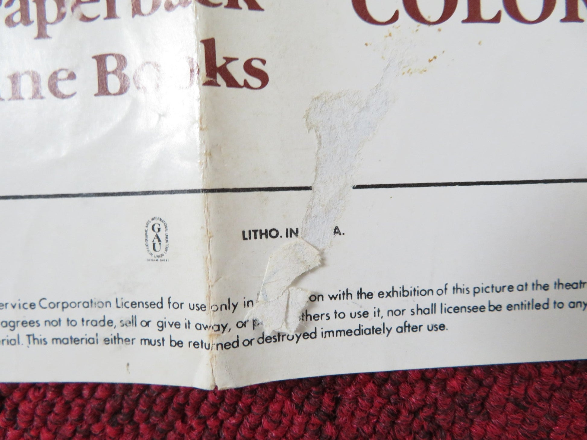 BRUBAKER FOLDED US ONE SHEET POSTER ROBERT REDFORD YAPHET KOTTO 1980 Rendezvous Cinema Movie posters