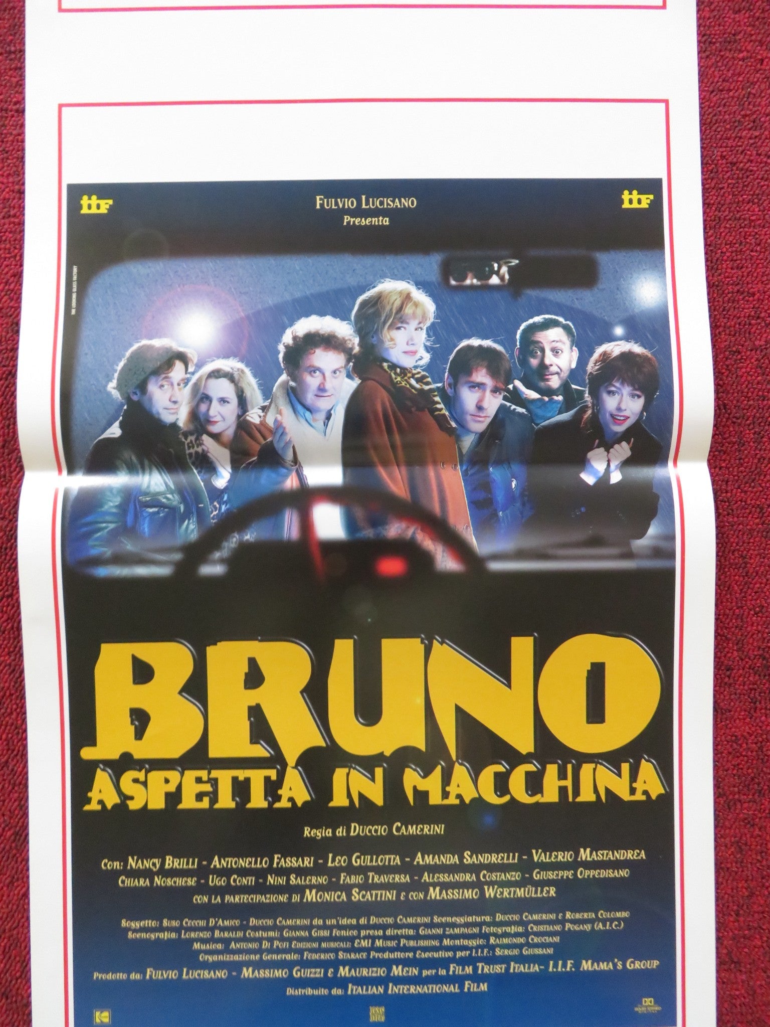 BRUNO ASPETTA IN MACCHINA ITALIAN LOCANDINA POSTER NANCY BRILLI A. FASSARI 1996 Rendezvous Cinema Movie posters