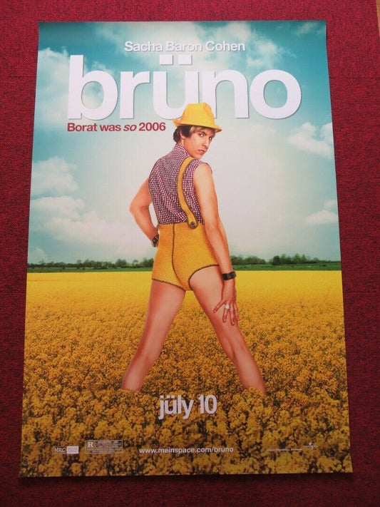 BRUNO US ONE SHEET ROLLED POSTER SACHA BARON COHEN 2009 Movie posters