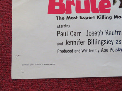 BRUTE CORPS - STYLE C FOLDED US ONE SHEET POSTER PAUK CARR JOSEPH KAUFMANN 1971 Rendezvous Cinema Movie posters