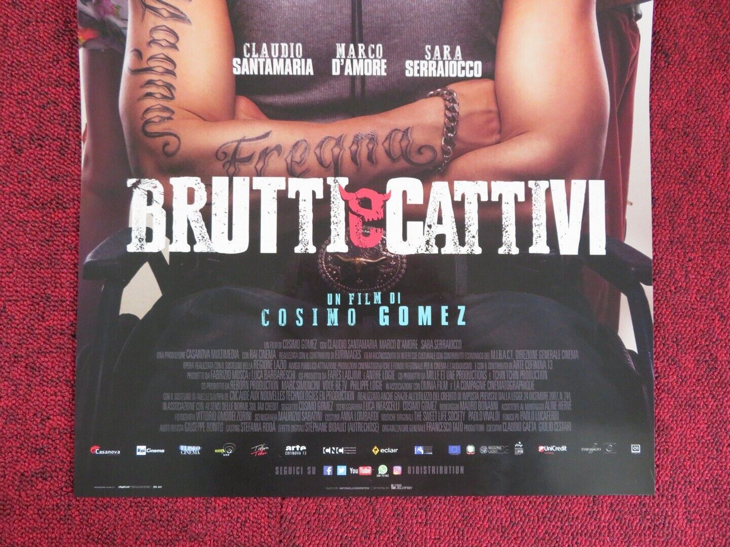 BRUTTI E CATTIVI ITALIAN LOCANDINA (27.5"x12.5") POSTER F ARCHIBUGI '17 Movie posters