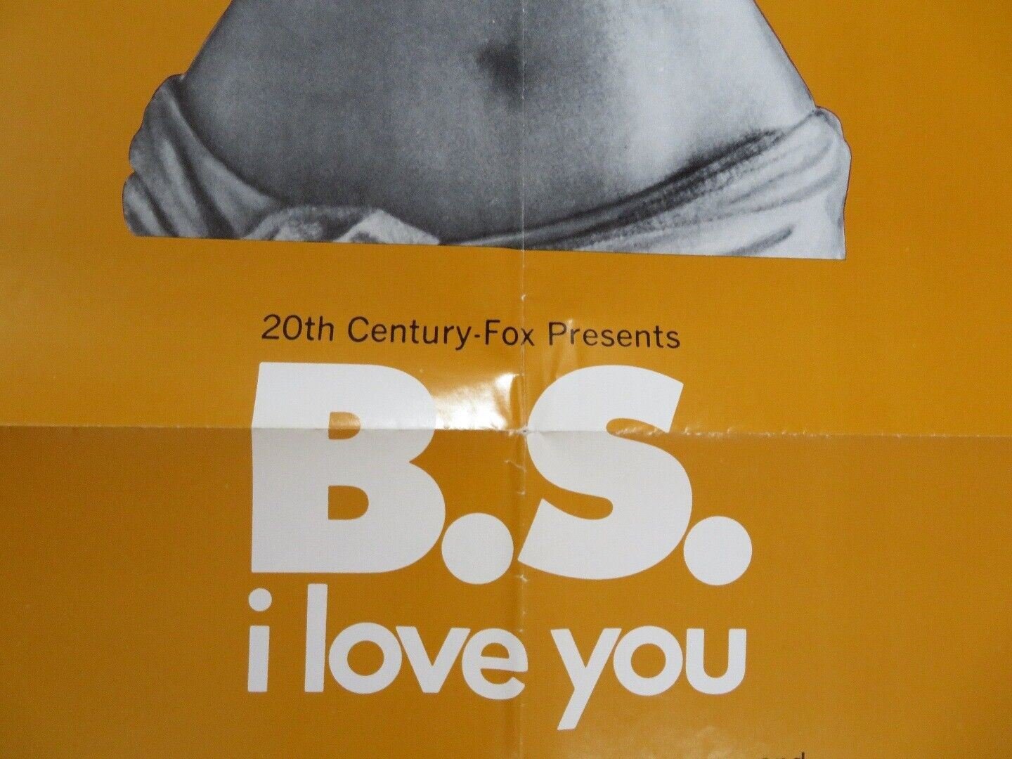 B.S I LOVE YOU FOLDED US ONE SHEET POSTER PETER KASTNER JOANNA CAMERCON 1971 Movie posters