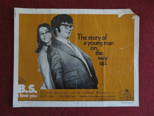 B.S. I LOVE YOU US HALF SHEET (22"x 28") POSTER PETER KASTNER 1971 Movie posters