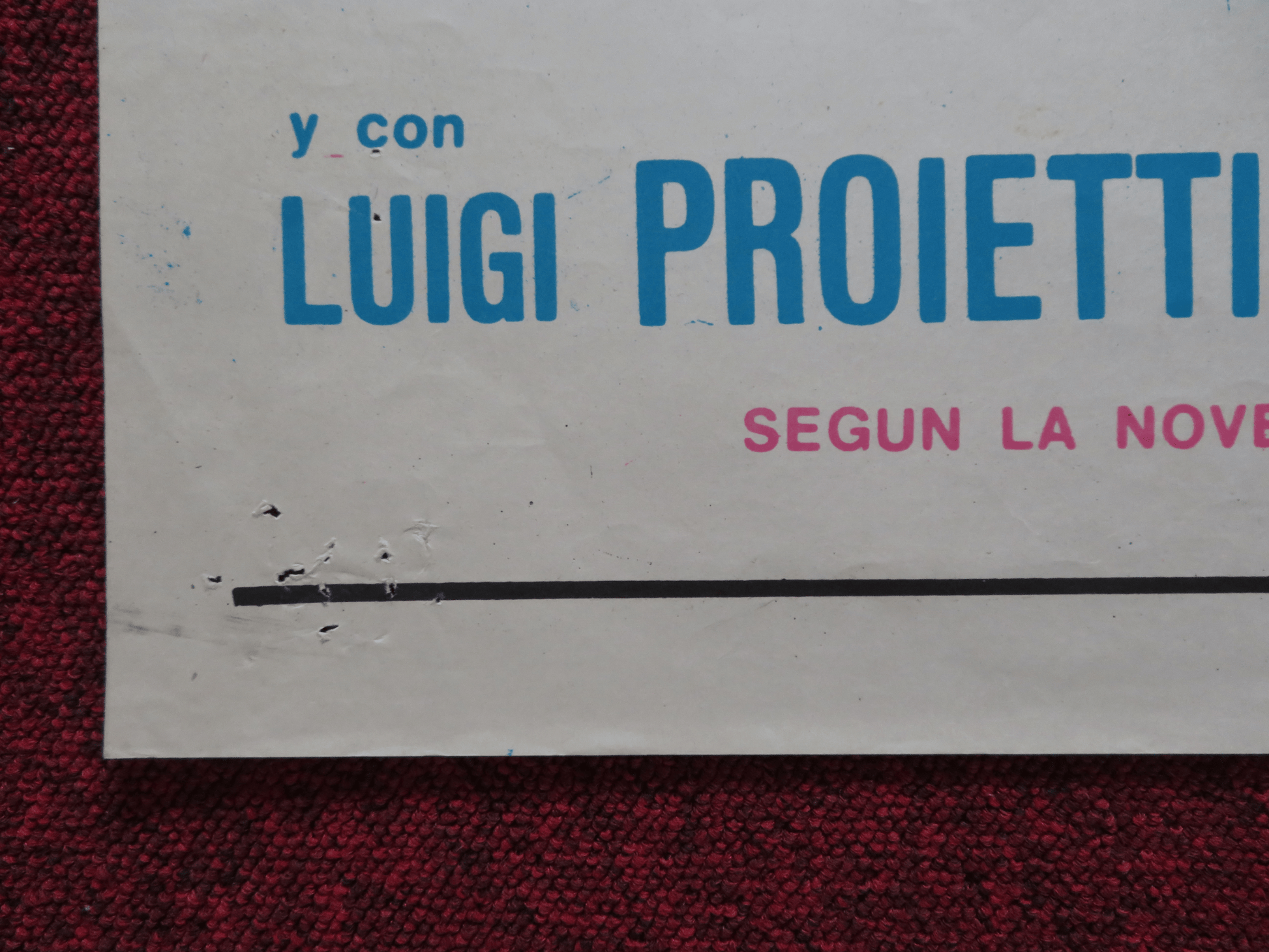 BUBU FOLDED ARGENTINA ONE SHEET POSTER MASSIMO RANIERI OTTAVIA PICCOLO 1971 Rendezvous Cinema Movie posters