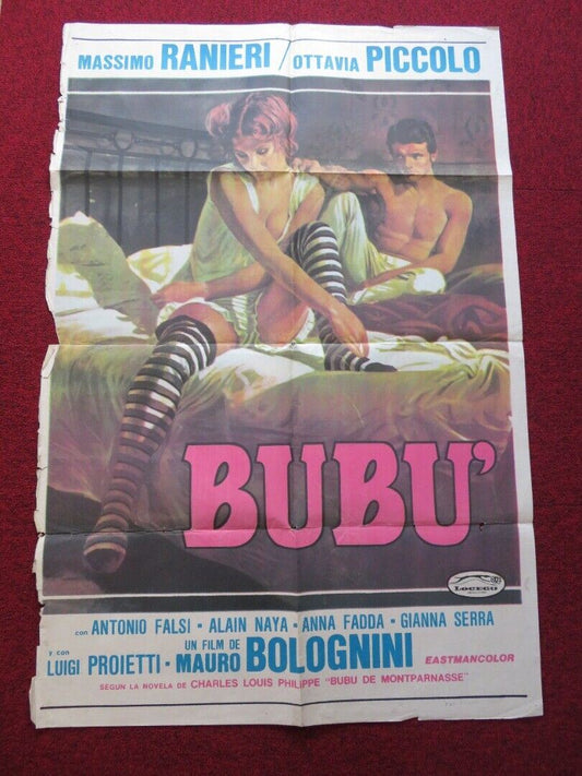 BUBU FOLDED ARGENTINA ONE SHEET POSTER MASSIMO RANIERI OTTAVIA PICCOLO 1971 Movie posters