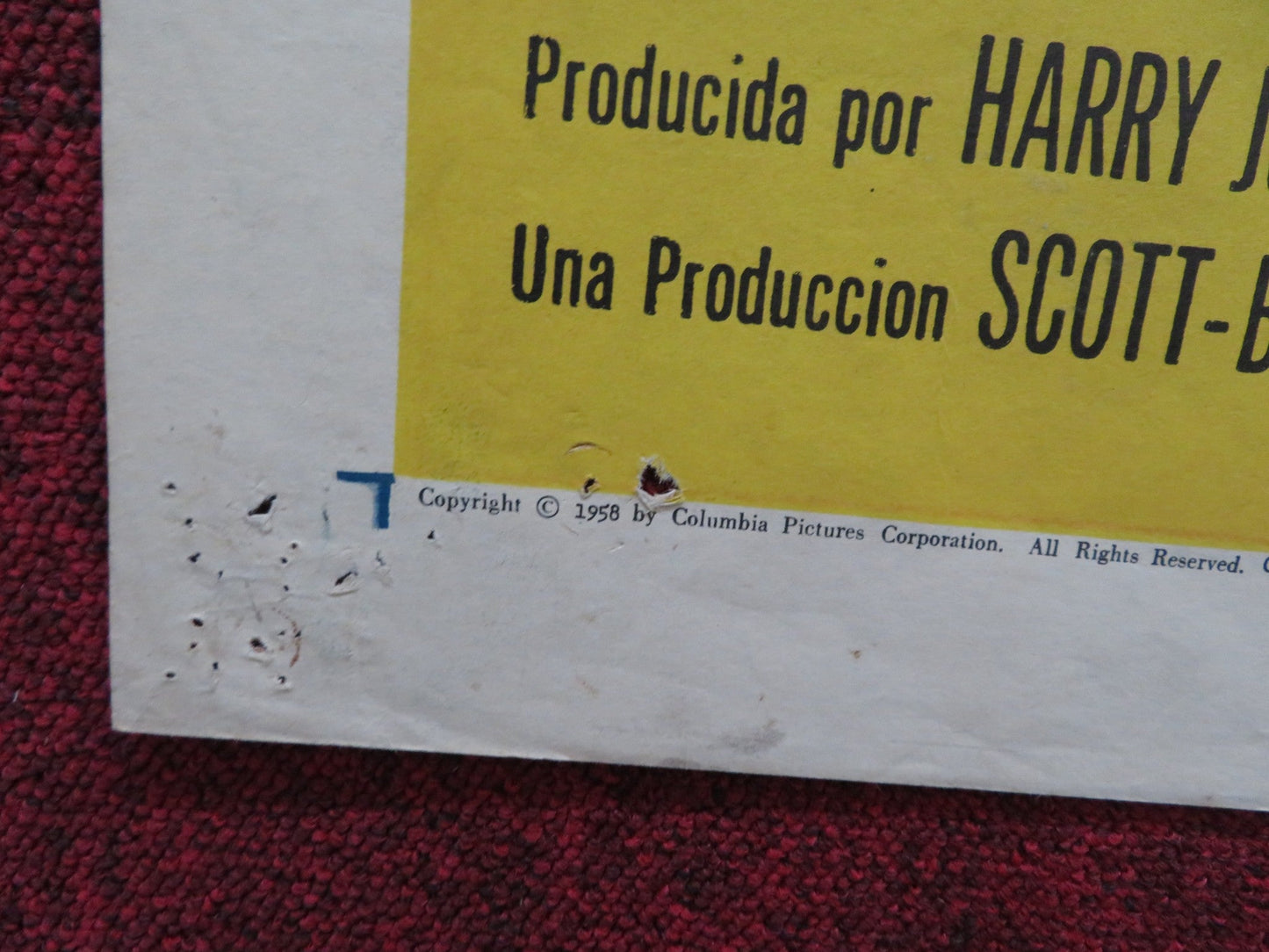 BUCHANAN RIDES ALONE SPANISH POSTER RANDOLPH SCOTT 1958 Rendezvous Cinema Movie posters