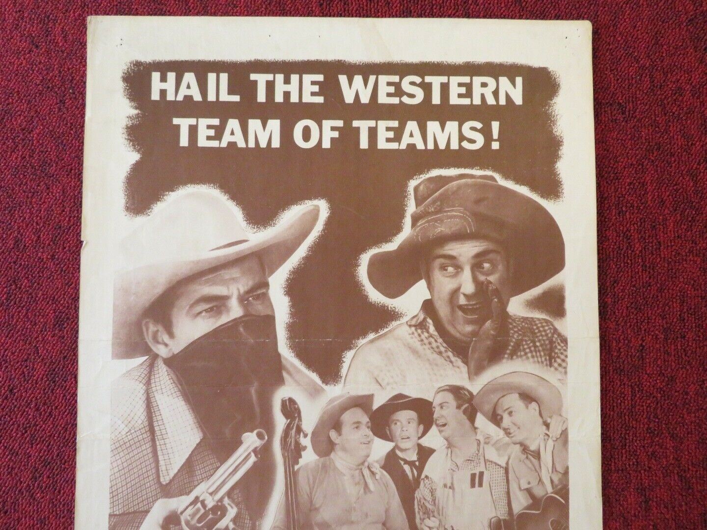 BUCKAROO FROM POWDER RIVER US INSERT (14"x 36") POSTER EVE MILLER 1947 - Rendezvous Cinema