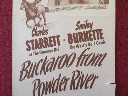 BUCKAROO FROM POWDER RIVER US INSERT (14"x 36") POSTER EVE MILLER 1947 - Rendezvous Cinema