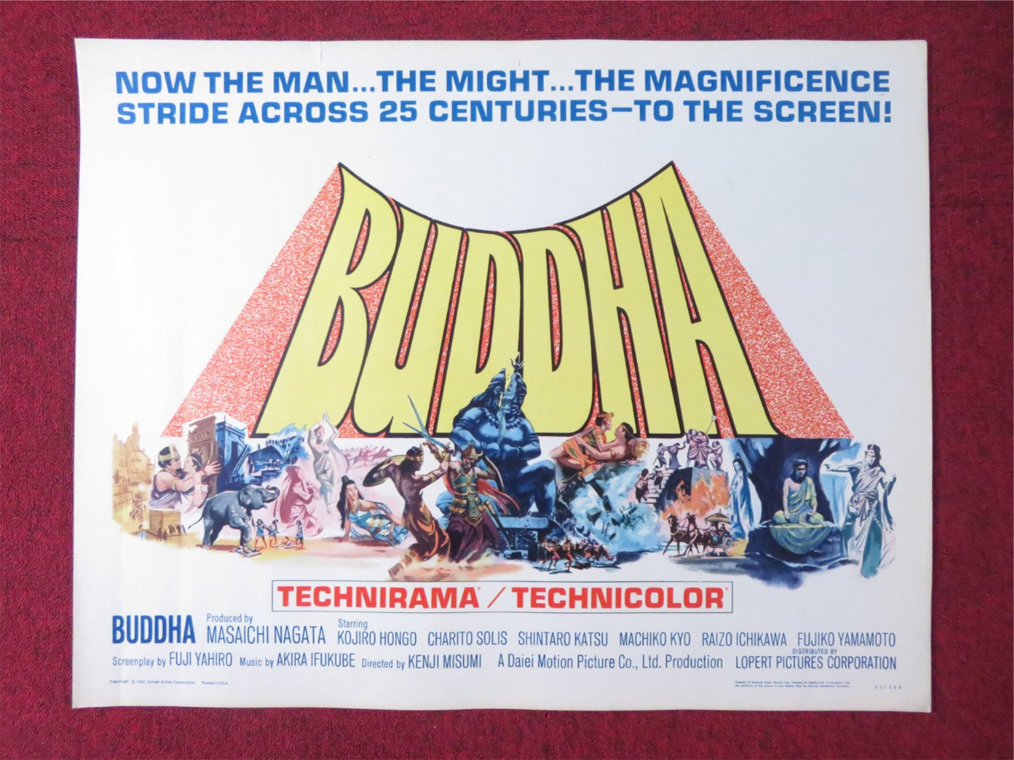 BUDDHA HALF SHEET (22"x 28") POSTER KOJIRO HONGO CHARITO SOLIS 1961 Rendezvous Cinema Movie posters