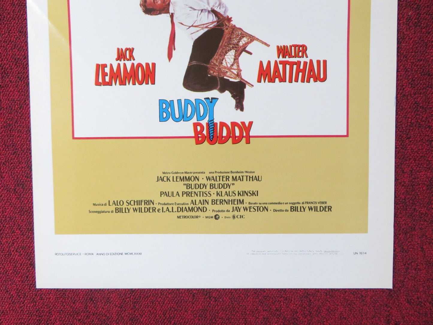 BUDDY BUDDY ITALIAN LOCANDINA POSTER JACK LEMMON WALTER MATTHAU 1981 Rendezvous Cinema Movie posters