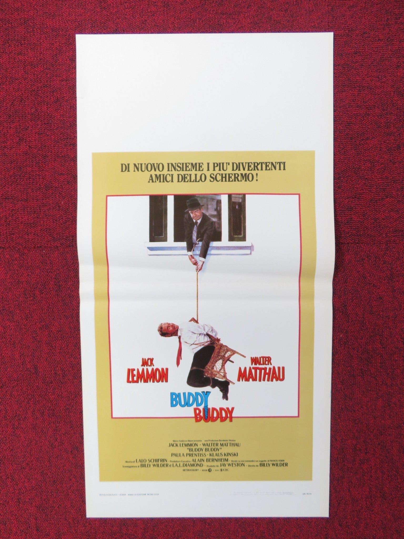 BUDDY BUDDY ITALIAN LOCANDINA POSTER JACK LEMMON WALTER MATTHAU 1981 Rendezvous Cinema Movie posters