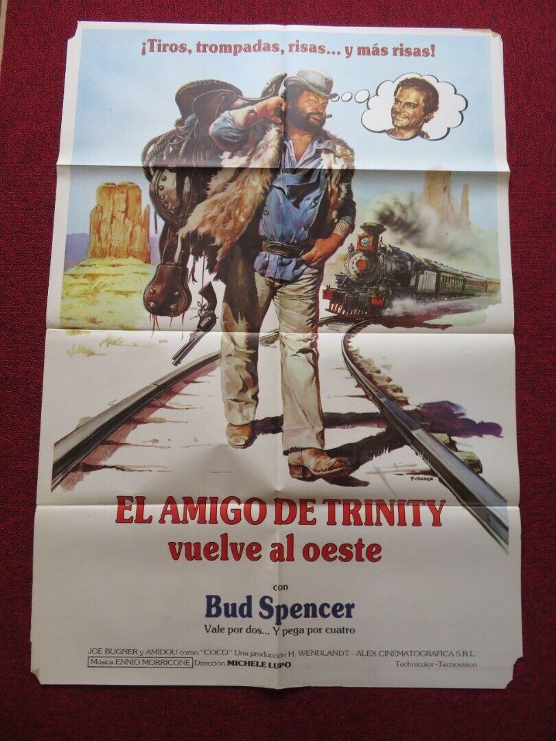 BUDDY GOES WEST FOLDED ARGENTINA POSTER BUD SPENCER JOE BUGNER 1980 - Rendezvous Cinema