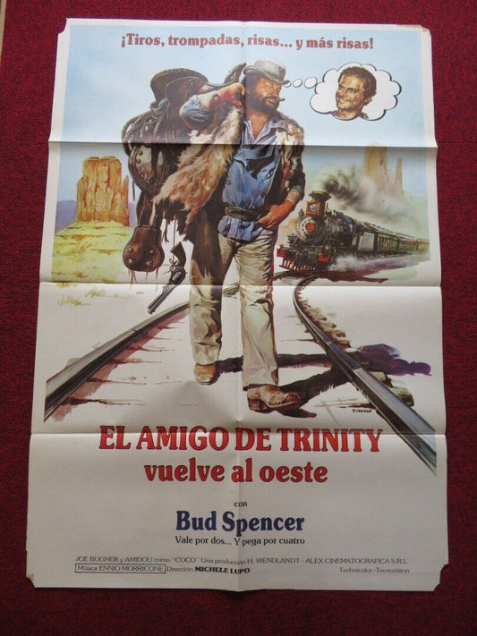 BUDDY GOES WEST FOLDED ARGENTINA POSTER BUD SPENCER JOE BUGNER 1980 - Rendezvous Cinema