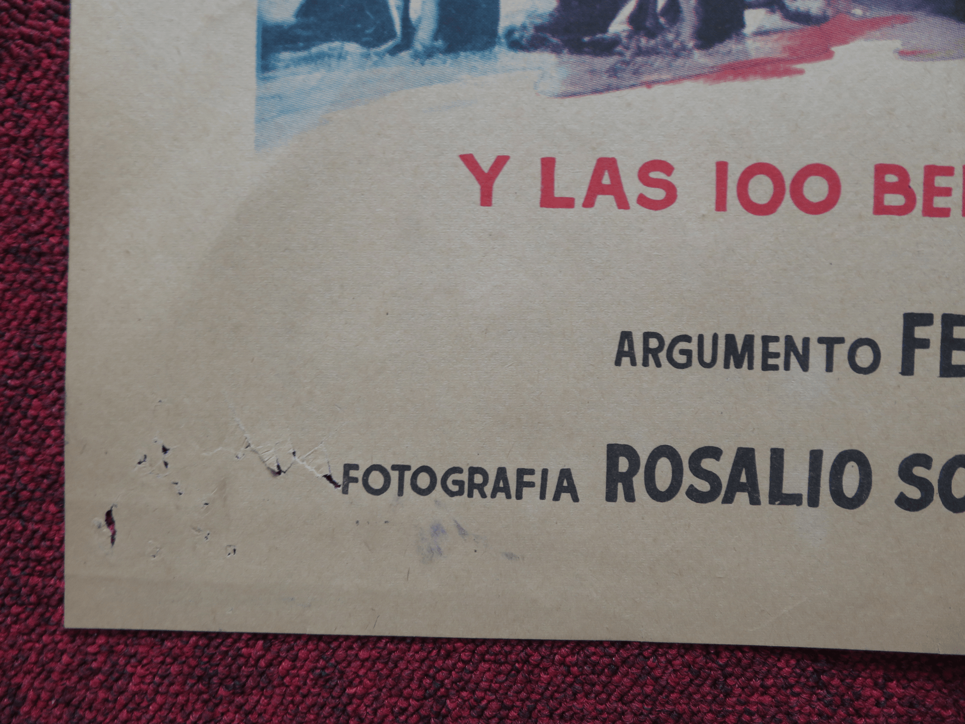 BUENAS NOCHES, ANO NUEVO FOLDED MEXICAN POSTER MONNA BELL FANNY CANO 1964 Rendezvous Cinema Movie posters