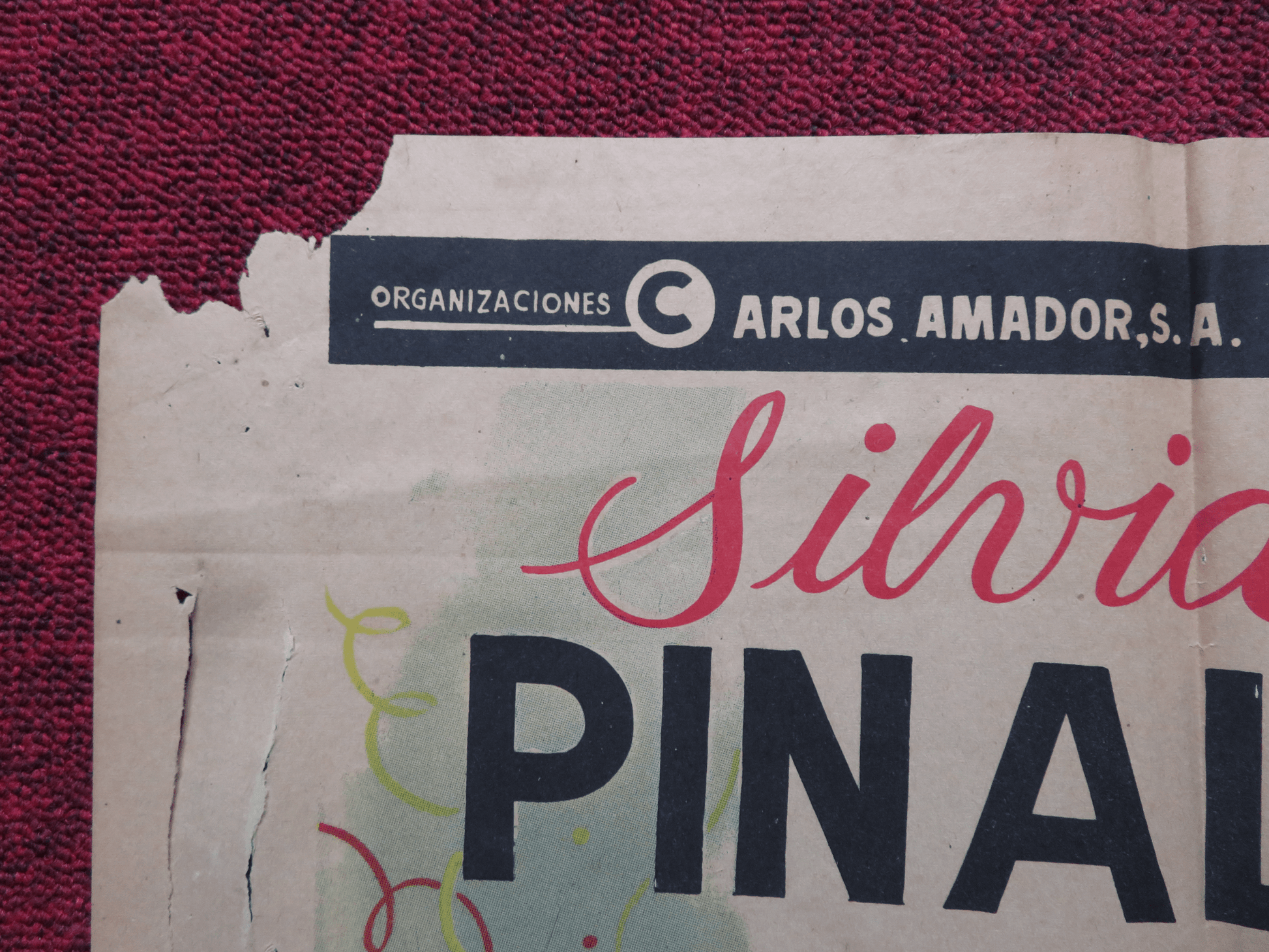 BUENAS NOCHES, ANO NUEVO FOLDED MEXICAN POSTER MONNA BELL FANNY CANO 1964 Rendezvous Cinema Movie posters