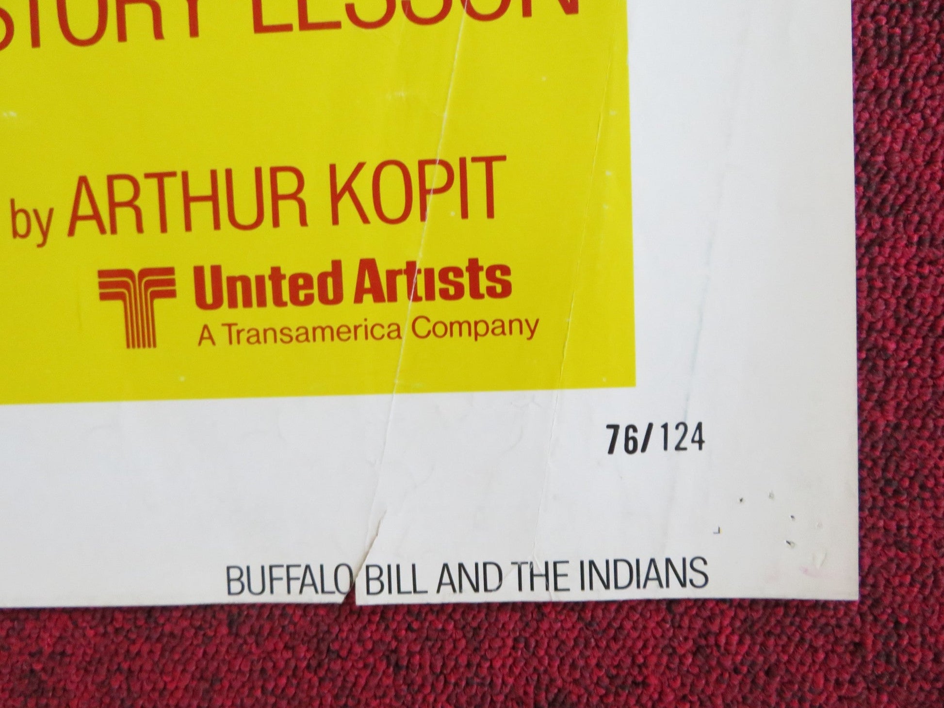 BUFFALO BILL AND THE INDIANS, OR SITTING... FOLDED US ONE SHEET POSTER 1976 Rendezvous Cinema Movie posters