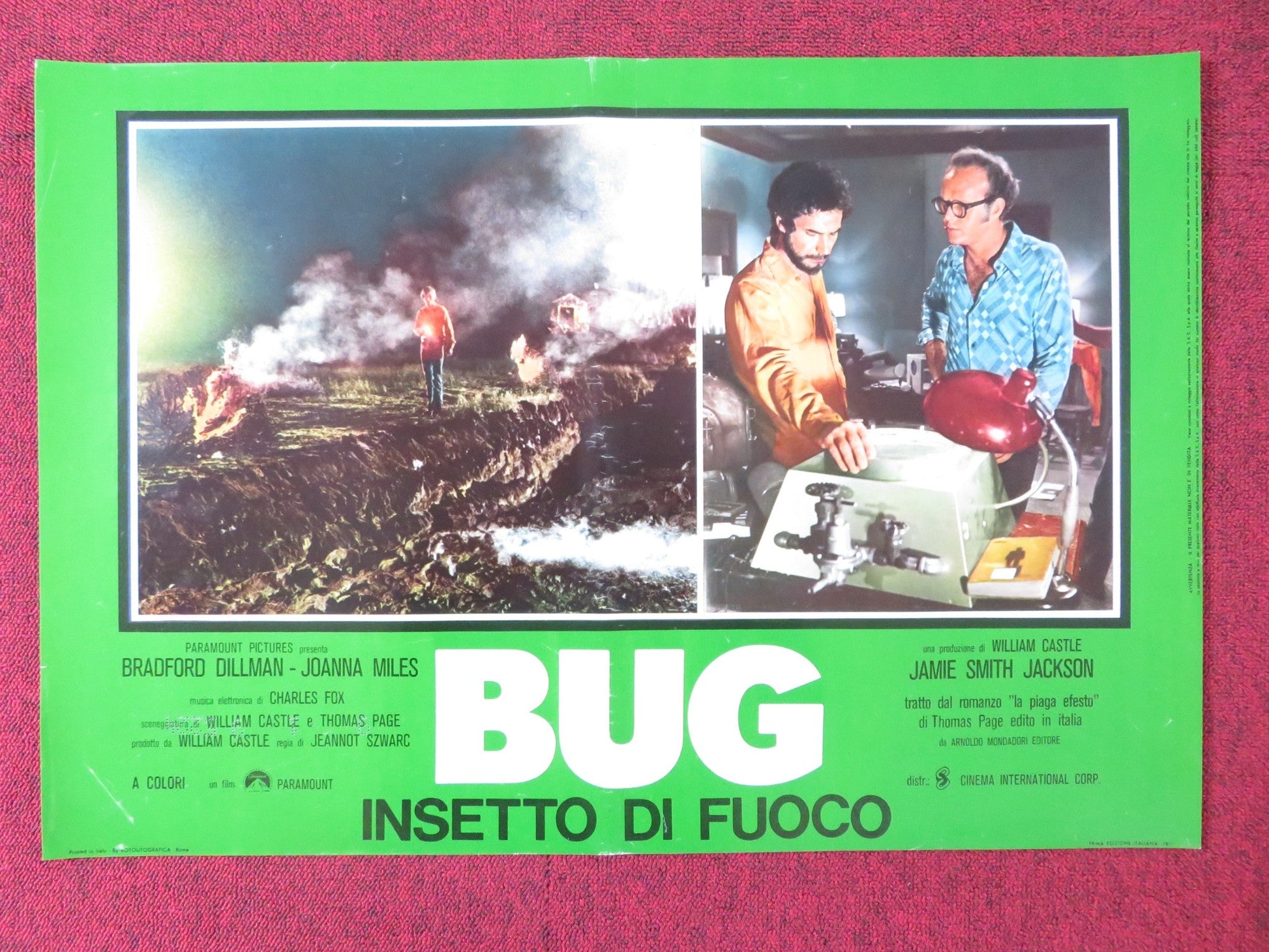 BUG - F ITALIAN FOTOBUSTA POSTER BRADFORD DILLMAN JOANNA MILES 1975 Rendezvous Cinema Movie posters